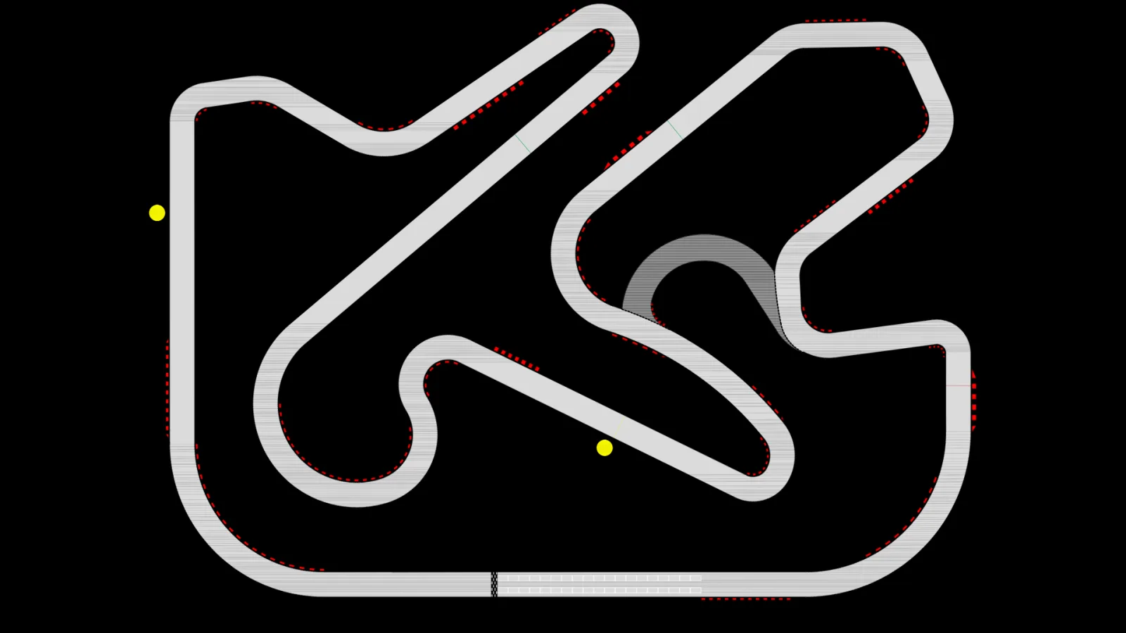 Plano del trazado del Circuito Internacional de Zuera